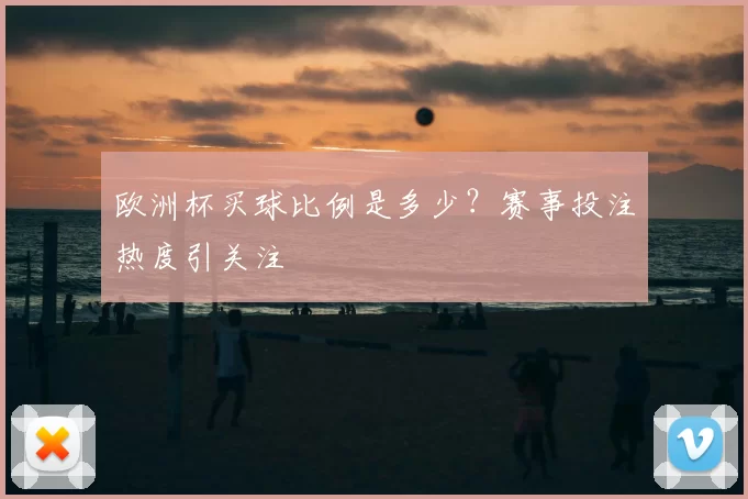 欧洲杯买球比例是多少？赛事投注热度引关注